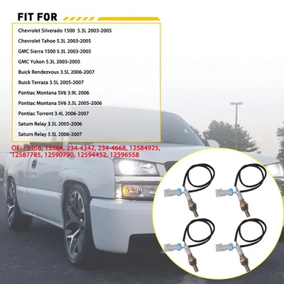 Sensor de oxígeno 234-4668 4X para GMC Chevrolet Silverado 1500 Tahoe Avalanche 15284 Foto 1 de 4
