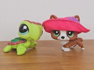 LPS Littlest Pet Shop - Sparkle Glitter Turtle #2149 Corgi dog #2150 - Picture 1 of 13