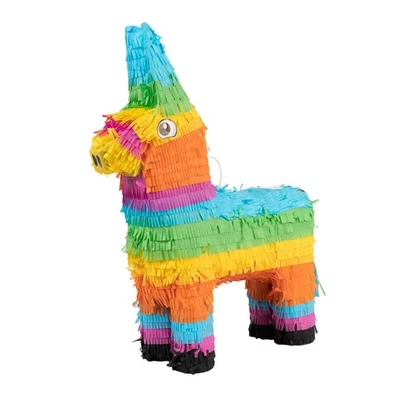 Piñatas burro de papel colorido surtido de 16" x 22" para decoraciones de fiesta Foto 1 de 4