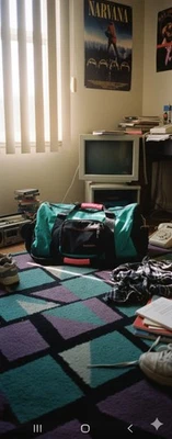 EASTPAK Duffle Bag 1990s 90s Gym Travel Carry-on Luggage Sports Teal - Image 1 of 4
