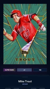 **DIGITAL CARD** Super Rare Topps 2015 Bunt Arcade Mike Trout cc 100** - Picture 1 of 2
