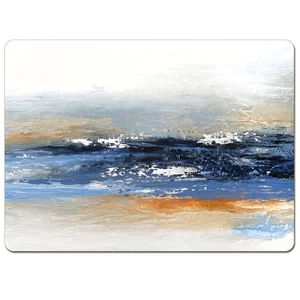 Paquete de 4 manteles individuales de tablero duro Indigo Dream con respaldo protector de corcho - Imagen 1 de 7