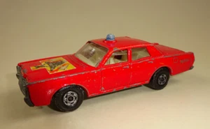 Matchbox Superfast Nr. 59B Mercury Fire Chief rot "Helm & Axt" 5 spoke Räder - Picture 1 of 5