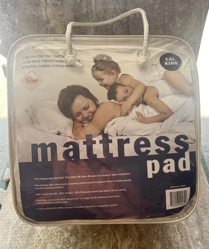 NUEVO Colchón Almohadilla California King Percal Acolchado Algodón Colchón Cubierta Nuevo Foto 1 de 1