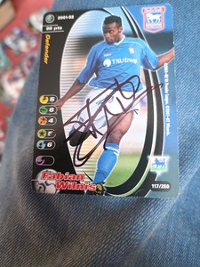HAND SIGNED WIZARD TRADING CARD, FABIAN WILNIS OF IPSWICH