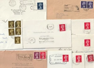 1968/72 17 x BRISTOL POSTMARK COVERS PRE-DECIMAL & DECIMAL STAMPS CDS SLOGANS - Picture 1 of 2