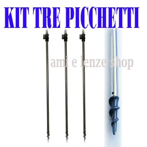 tre picchetti con trivella filettati nassa rod pod allarmi acustici carpfishing - Foto 1 di 1