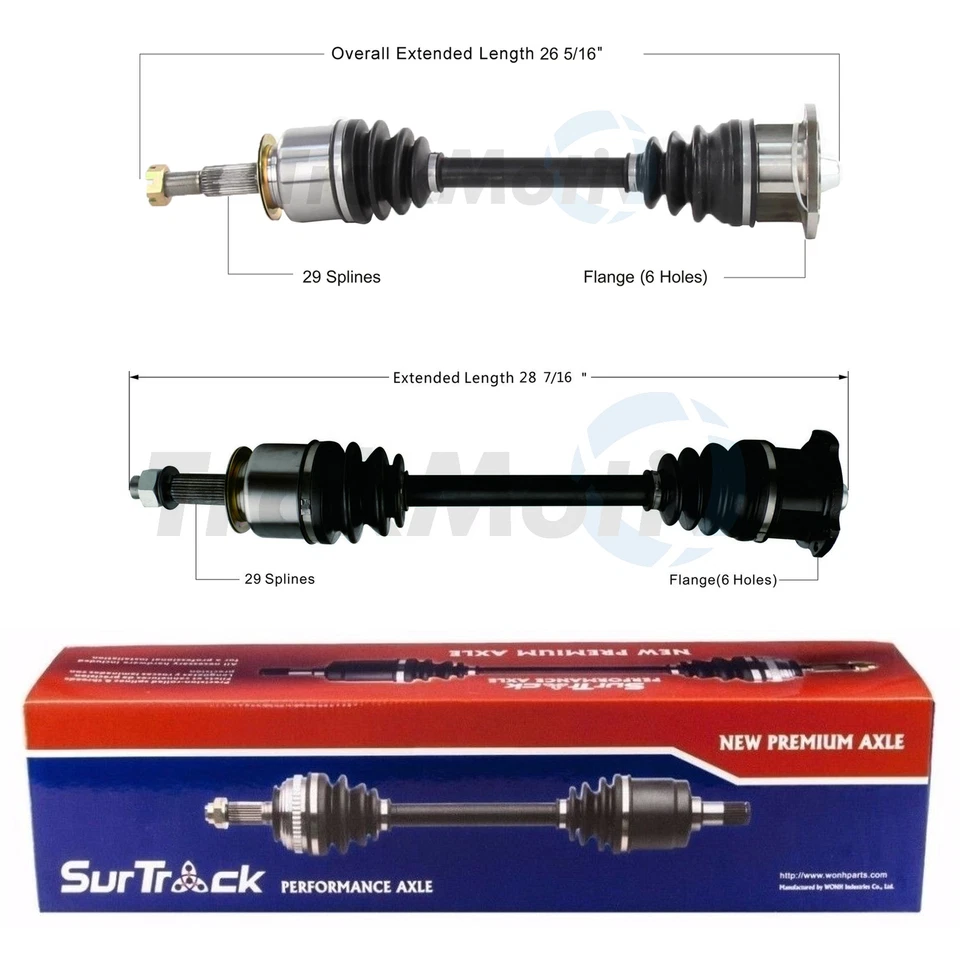 SurTrack 一对 2 件套后 CV 轴轴适用于日产 240SX RWD 1995 - 1998 — 第 1/1 张图片
