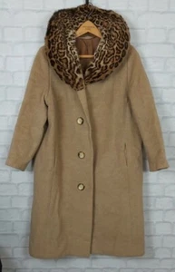 WOMENS VINTAGE RETRO 1950s FUR COSSACK RUSSIAN CONEY FOX RABBIT COAT JACKET - Picture 1 of 7