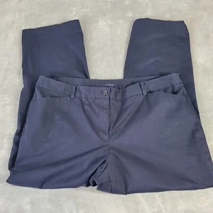 Jones New York Womens Pants 20W Plus Straight Leg Blue Zip Fly Cotton Blend - Picture 1 of 9
