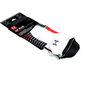 Under Armour Adult White Coral No Show Tab Nylon UA Run Performance Socks L 8-12 - Picture 1 of 1