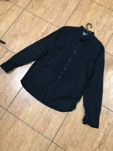 Ralph Lauren Camicia Bottoni Uomo M Nero/Pony 100% Cotone Classico - Foto 1 di 12