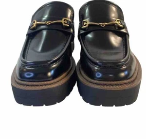 Sam Edelman Damen Lennon Lug Sohle Pantoletten schwarz schwarz Lack Kunstleder Gr. 7 - Bild 1 von 8
