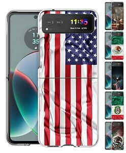 Pour Motorola Moto Razr 2023 - Étui de couverture antichute de drapeau design