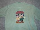 DONALDSON VTG 90'S MICKEY MOUSE WOMENS LARGE GINGHAM LS SHIRT                 
