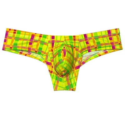 Дерзкий бриф мужской улучшения нижнее белье скольжения высоты вырез бикини бриф цветочный принт - Изображение 1 из 4