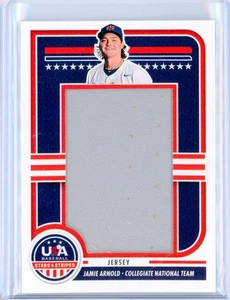 Camiseta deportiva Panini 2025 estrellas y rayas de Estados Unidos Jamie Arnold reliquia usada en juegos RC 24/30 - Imagen 1 de 2