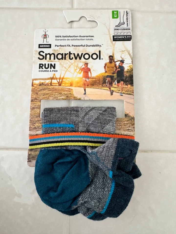 Smartwool Run Talla Mediana Mujer Baja Altura Tobillo Nuevo con Etiquetas Lana Merino Foto 1 de 4