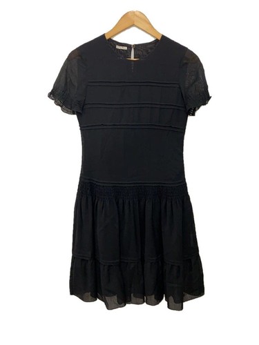 Abito Miu Miu altro manica corta 38 lana nero tinta unita