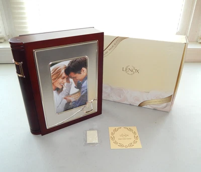 Estuche de almacenamiento de fotos Lenox Forevermore plateado para 160 fotos de 4" x 6" *LEER* Foto 1 de 4
