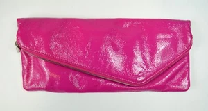 HOBO International Soft Leather Fold Over Clutch ( Fuchsia ) - Picture 1 of 11