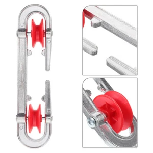 2 Pcs Clothes Rack Splitter Travel Clothesline Separator Divider Pulleys - Imagen 1 de 12