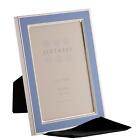 Sixtrees Kew Light Blue enamel and silver plate Art Deco 6x4 inch photo frame.
