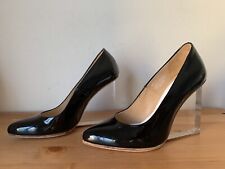 Maison Martin Margiela X H&M Womens sz 36/ US 5 black gloss wedge pumps shoes