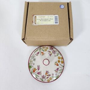 New ListingLongaberger 2011 Pottery Ceramic Mother’s Day Lid Only #32006 Floral w Knob Nos