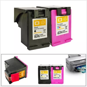 63 XL Ink Cartridge Colorful & Black for HP OfficeJet 3830 4650 4655 ENVY 4512 - Picture 1 of 9