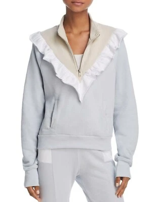 Sudadera Wildfox Prima Pullover Volantes Boho Colorblock Media Cremallera, TALLA M Foto 1 de 4