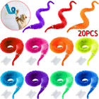 20PC Magic Trick Twist Wiggly Worm Furry Teaser Funny Party Toy Gift Boys Kid UK