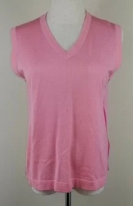 PING GOLF V Neck Wool Sweater Vest, Womens Sz 6 US, Peony Pink, NEW, GA205 - Picture 1 of 12