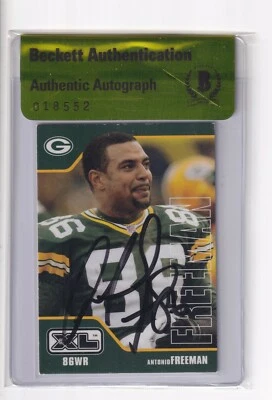 Antonio Freeman 2002 Upper Deck XL Card #180 Beckett Authentic Autograph - Image 1 of 2