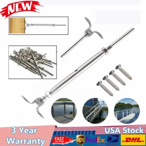 T316 Stainless Steel Hand Swage Tensioner with Screw for 1/8'' Cable Railing US - Picture 1 of 13