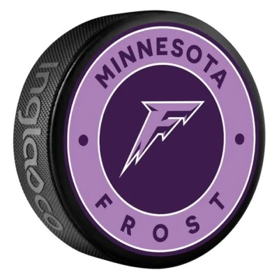Disco de hockey de recuerdo de temporada Minnesota Frost PWHL 2024-2025 - NUEVO LOGOTIPO Foto 1 de 2