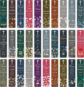 30 Pack Magnetic Bible Verse Book Marks Inspirational Book Page Clip Markers New - Picture 1 of 7