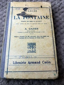Antique Book - Fables By La Fontaine A. Gazier - 1954 - Picture 1 of 6