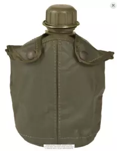 Genuine Belgian Army Surplus 750ml Canteen with Cover Olive Unissued - Foto 1 di 1