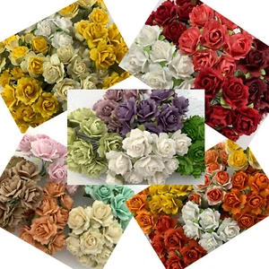 2.5cm Cape Jasmine Paper Flower Mix Packs Scrapbook Card Wedding Craft Supply R5 - Picture 1 of 9