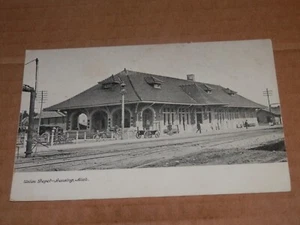 LANSING MICHIGAN - POSTKARTE 1901-1907 ÄRA - UNION DEPOT - BAHNHOF - Bild 1 von 2