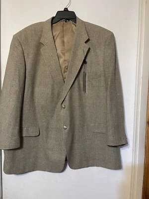 BERT PULITZER BLAZER 100% SEDA HOMBRE PECHO 52 ABRIGO DEPORTIVO CHAQUETA 2 BOTONES MARRÓN Foto 1 de 4