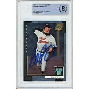 2000 SP Top Prospects #2 Brad Penny Signed Card AUTO Beckett RC AZ Diamondbacks - Picture 1 of 5