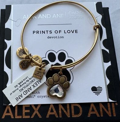 Pulseira Berloque Devoção Alex and Ani 'Caridade por Design, Estampas de Amor' - Imagem 1 de 4