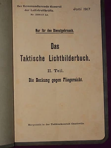 Buch taktisches Lichtbilderbuch Taktik Aufklärung Fliegeraufnahme Luftwaffe 1917 - Bild 1 von 12