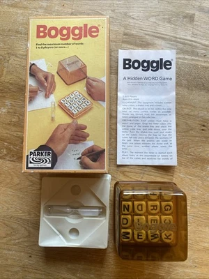 VINTAGE BOGGLE GAME PARKER FAMILY GAMES 1978 - Image 1 of 4