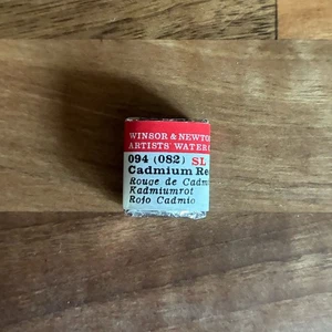 Pintura Acuarela Artistas Winsor & Newton Media Pan Rojo Cadmio De Colección - Imagen 1 de 4