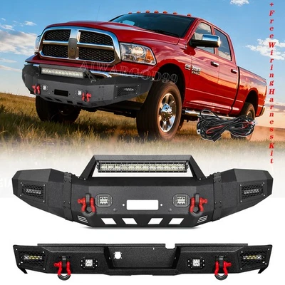 Parachoques trasero delantero de acero todoterreno para Dodge Ram 2500 3500 2006-2009 con placa de cabrestante Foto 1 de 4