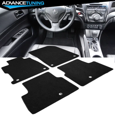 Fits 13-22 Acura ILX 4DR Black Nylon Anti-Slip Front Rear Floor Mats Carpet 4PCS — 第 1/4 张图片
