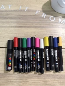 Posca Pens PC-5M Acrylic Felt Tip Coloured Permanent Paint Markers - Picture 1 of 4